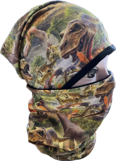 BAMBUSOVÁ ČEPICE HOMELESS+NÁKRČNÍK dinosauři